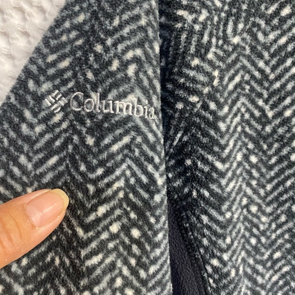 Columbia 1/2 Zip Pullover Lightweight Fleece Sweatshirt Medium Black Gray - Picture 6 of 6